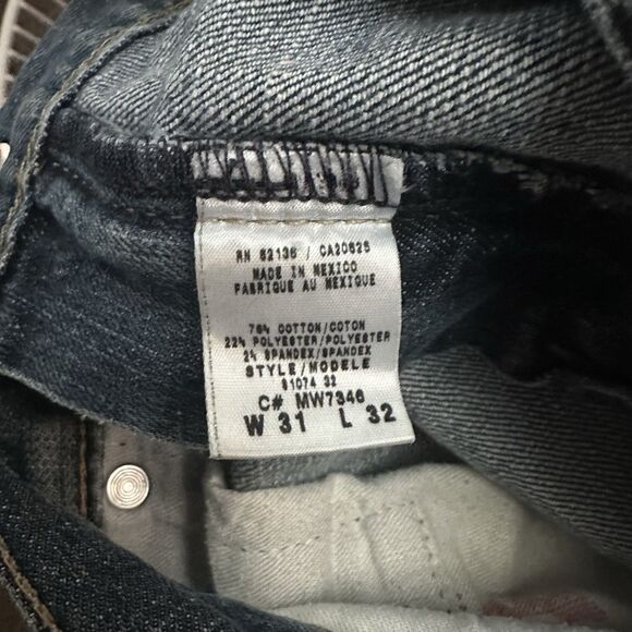 Guess Men 31 X 32 Cliff Boot Cut Jeans Distressed Denim Y2K Casual Grunge Ripped - Picture 9 of 9